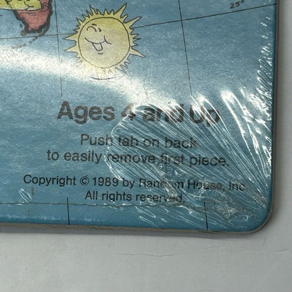 Vintage Random House United States of America Picture Puzzle Landmark World Map - Picture 3 of 11